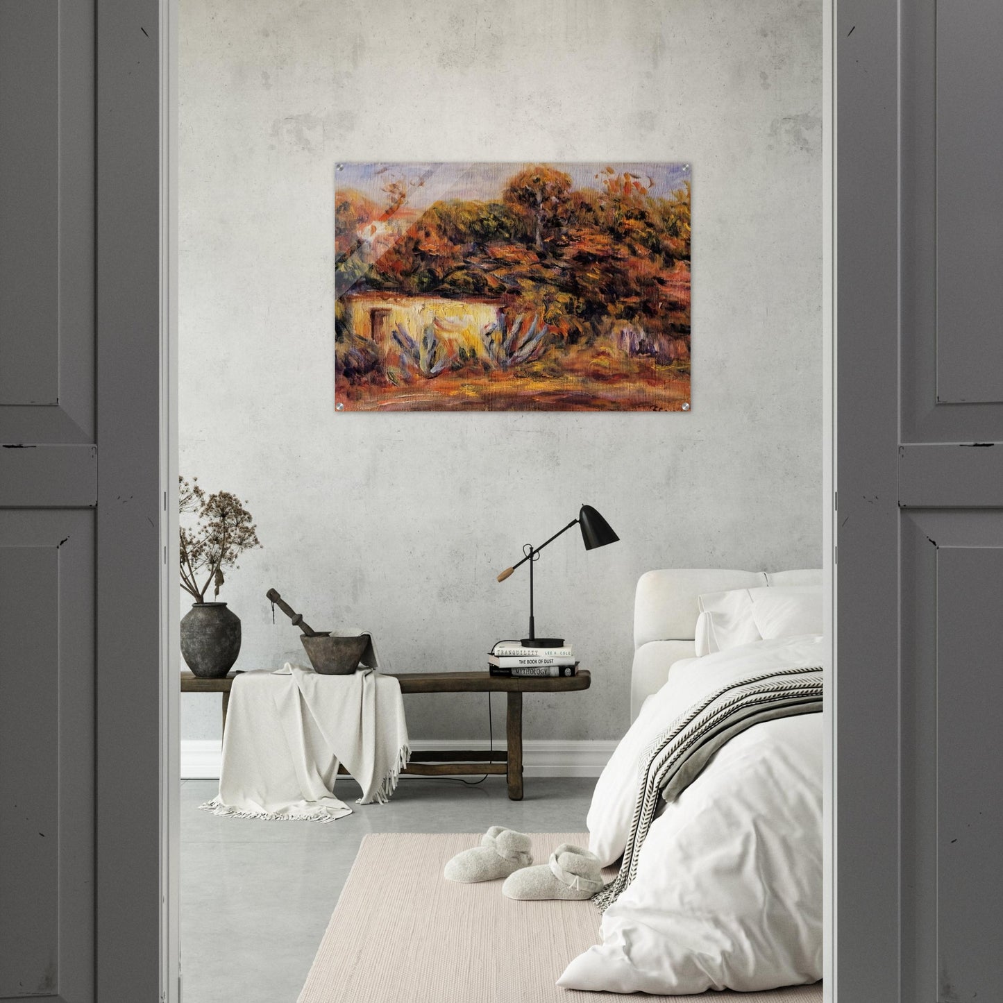 Cabin with Aloe Plants - Pierre-Auguste Renoir Acrylic Print - 70x100 cm / 28x40″ inches