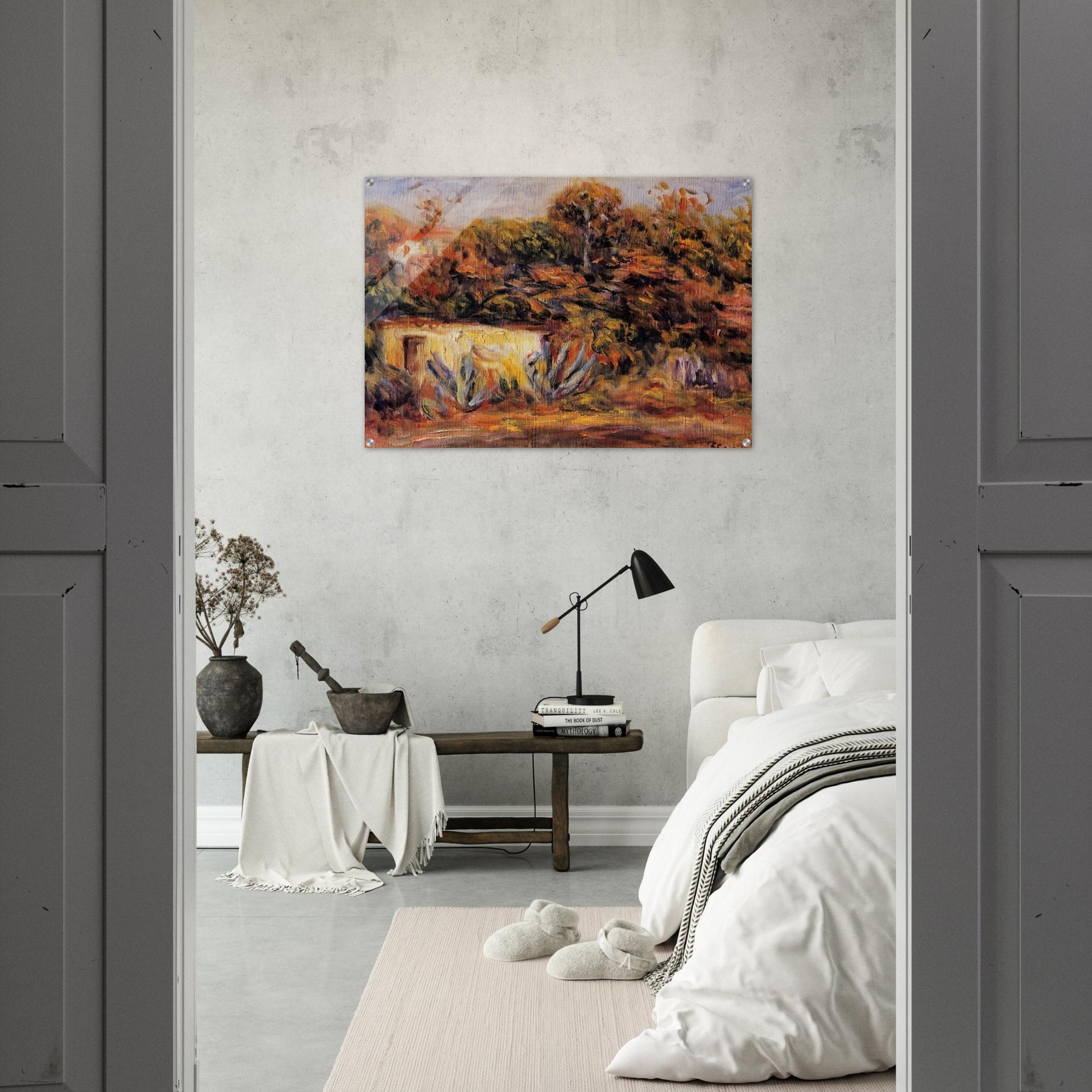 Cabin with Aloe Plants - Pierre-Auguste Renoir Acrylic Print - 70x100 cm / 28x40″ inches