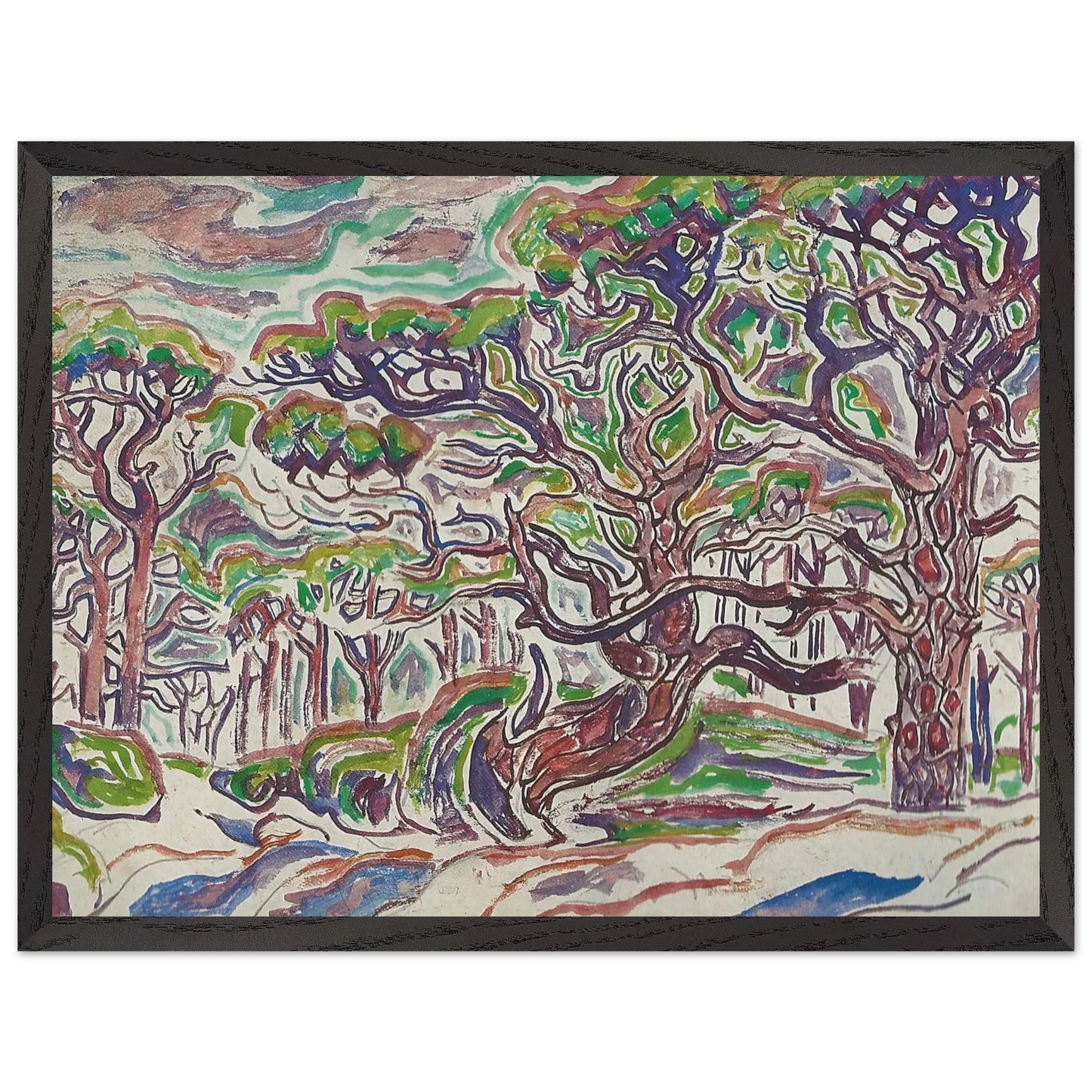 Walter Inglis Anderson - Walter Anderson Wall art - 20x25 cm / 8x10 Inches - Premium Wooden Framed Poster With Fine Art Paper - Wood frame