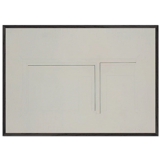 Untitled - 1983 N2 - Fred Sandback Framed Art Print – Black Wooden Frame - Default Title - -Framed Art Print