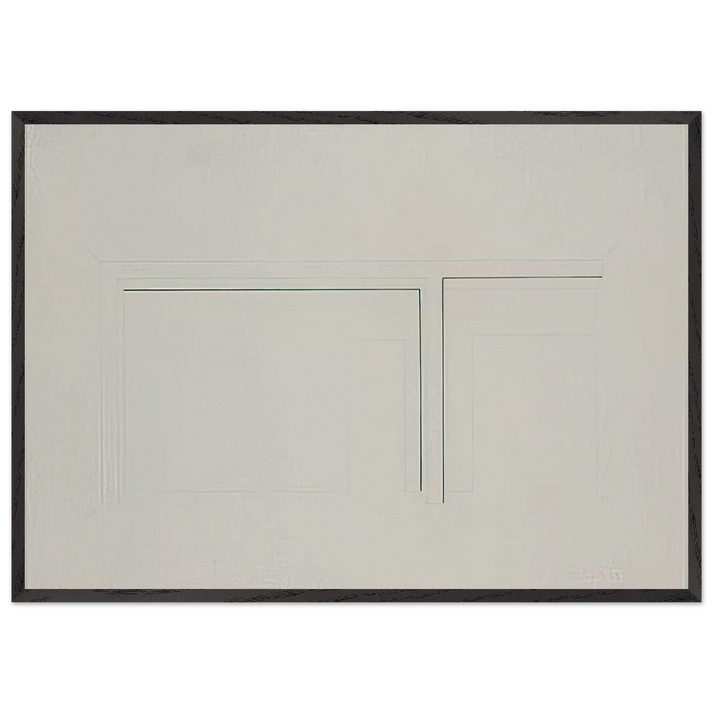 Untitled - 1983 N2 - Fred Sandback 70x100 cm / 28x40 inches Framed Art Print – Black Wooden Frame