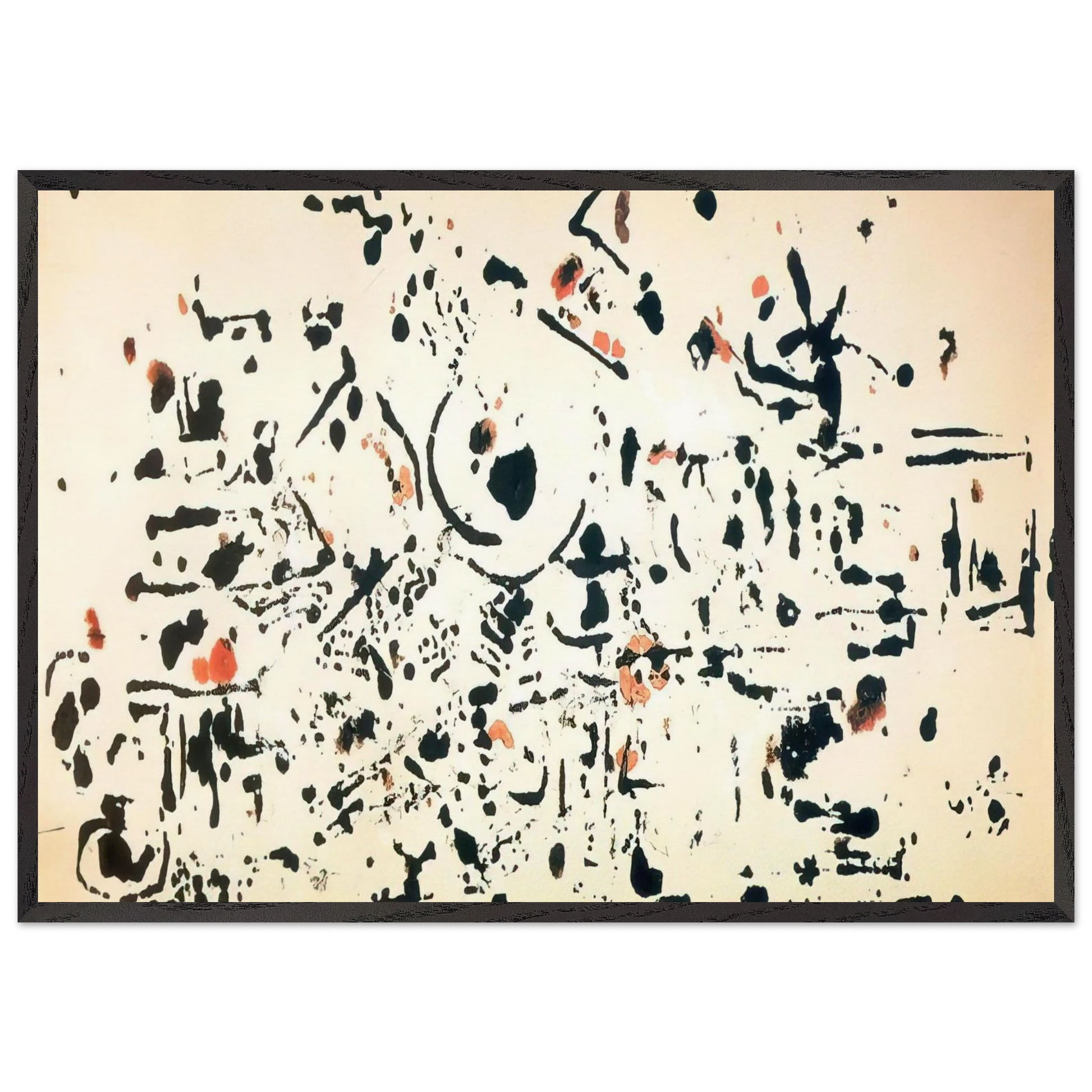 UNTITLED 1951 - Jackson Pollock Framed Art Print – Black Wooden Frame - Default Title - -Framed Art Print