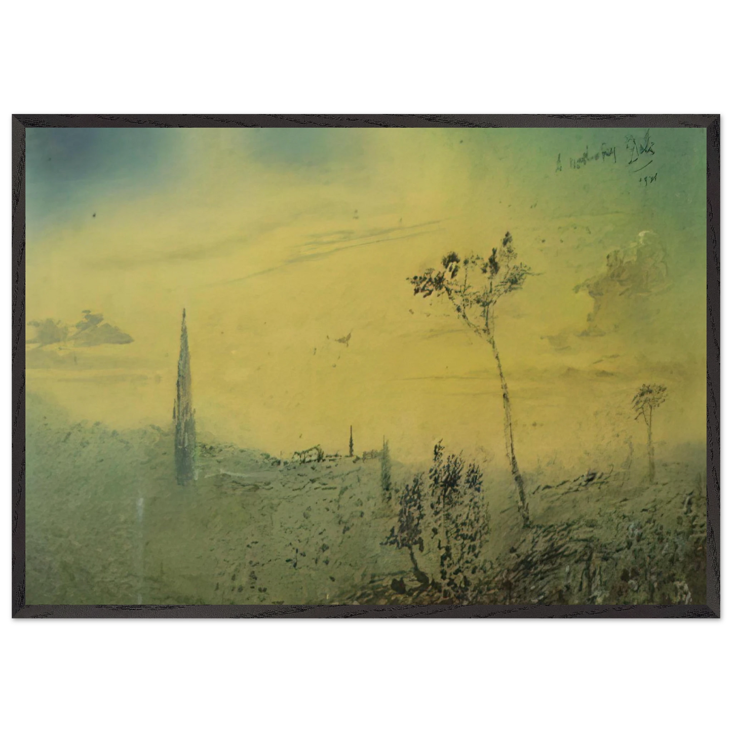 LANDSCAPE 1 N3 - Salvador Dali Framed Art Print – Black Wooden Frame - Default Title - -Framed Art Print