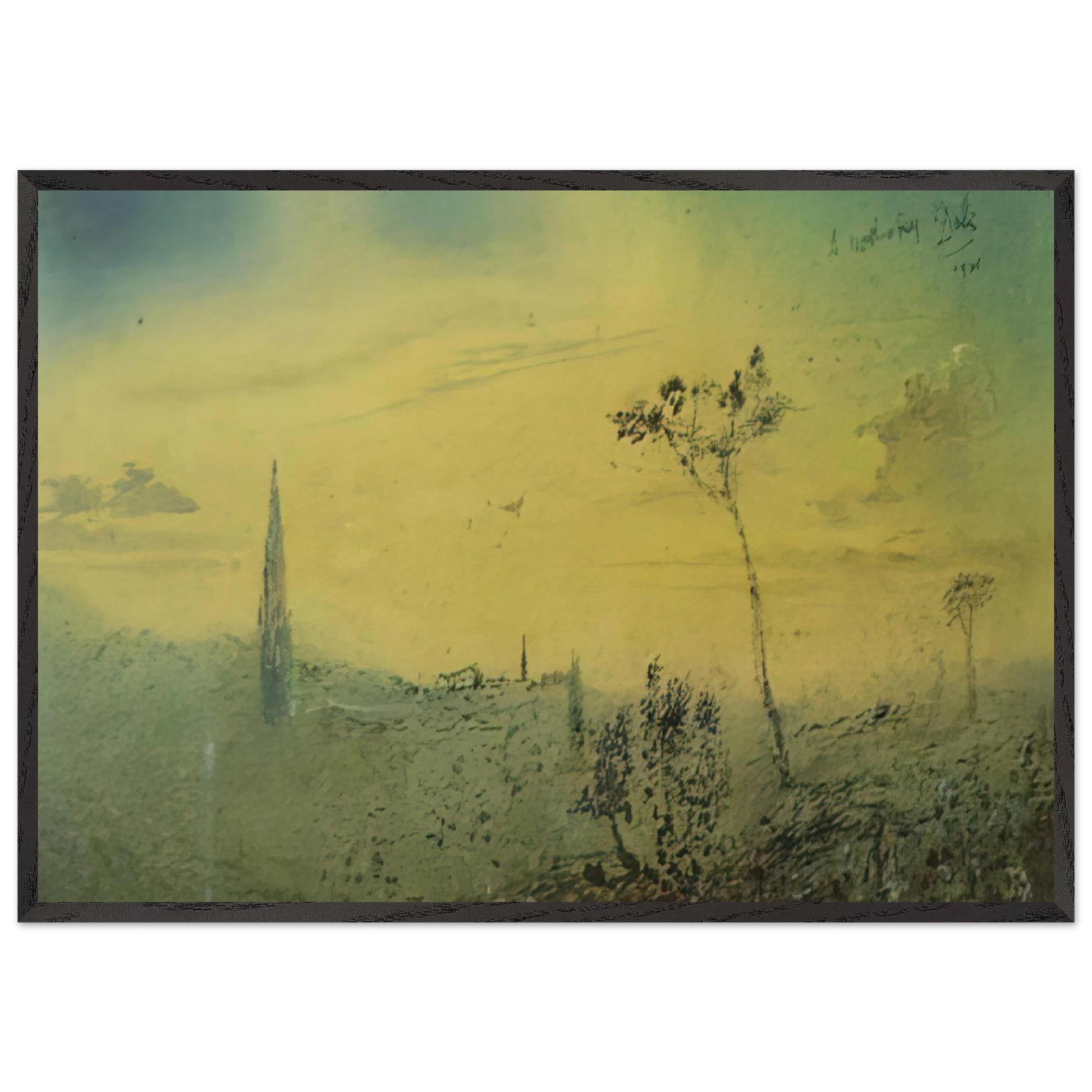 LANDSCAPE 1 N3 - Salvador Dali Framed Art Print – Black Wooden Frame - Default Title - -Framed Art Print