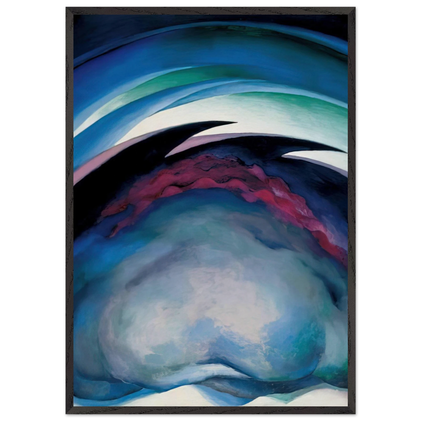 From the Plains I - Georgia OKeeffe 70x100 cm / 28x40 inches Framed Art Print – Black Wooden Frame