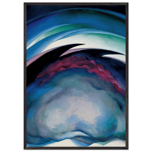 From the Plains I - Georgia OKeeffe 70x100 cm / 28x40 inches Framed Art Print – Black Wooden Frame