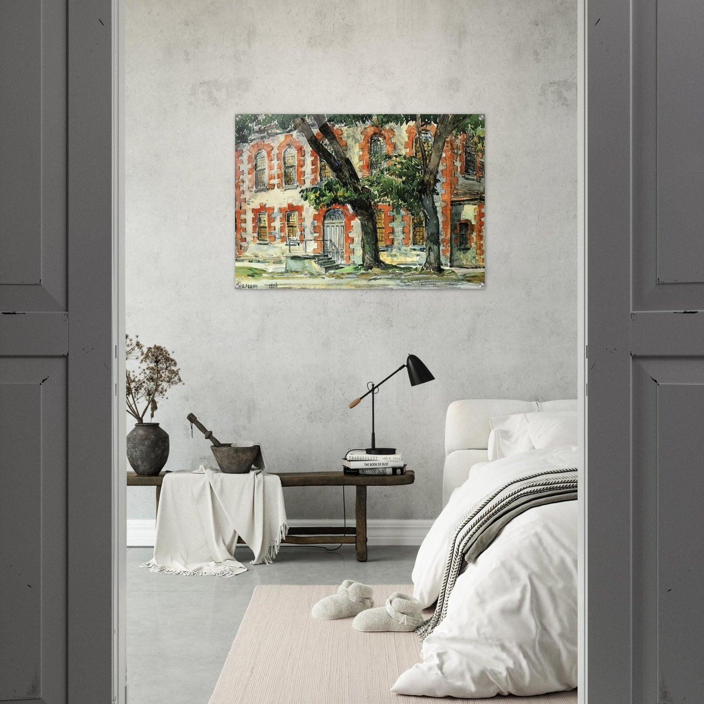 Old Dutch Building, Fishkill, New York - Childe Hassam Acrylic Print - 70x100 cm / 28x40″ inches