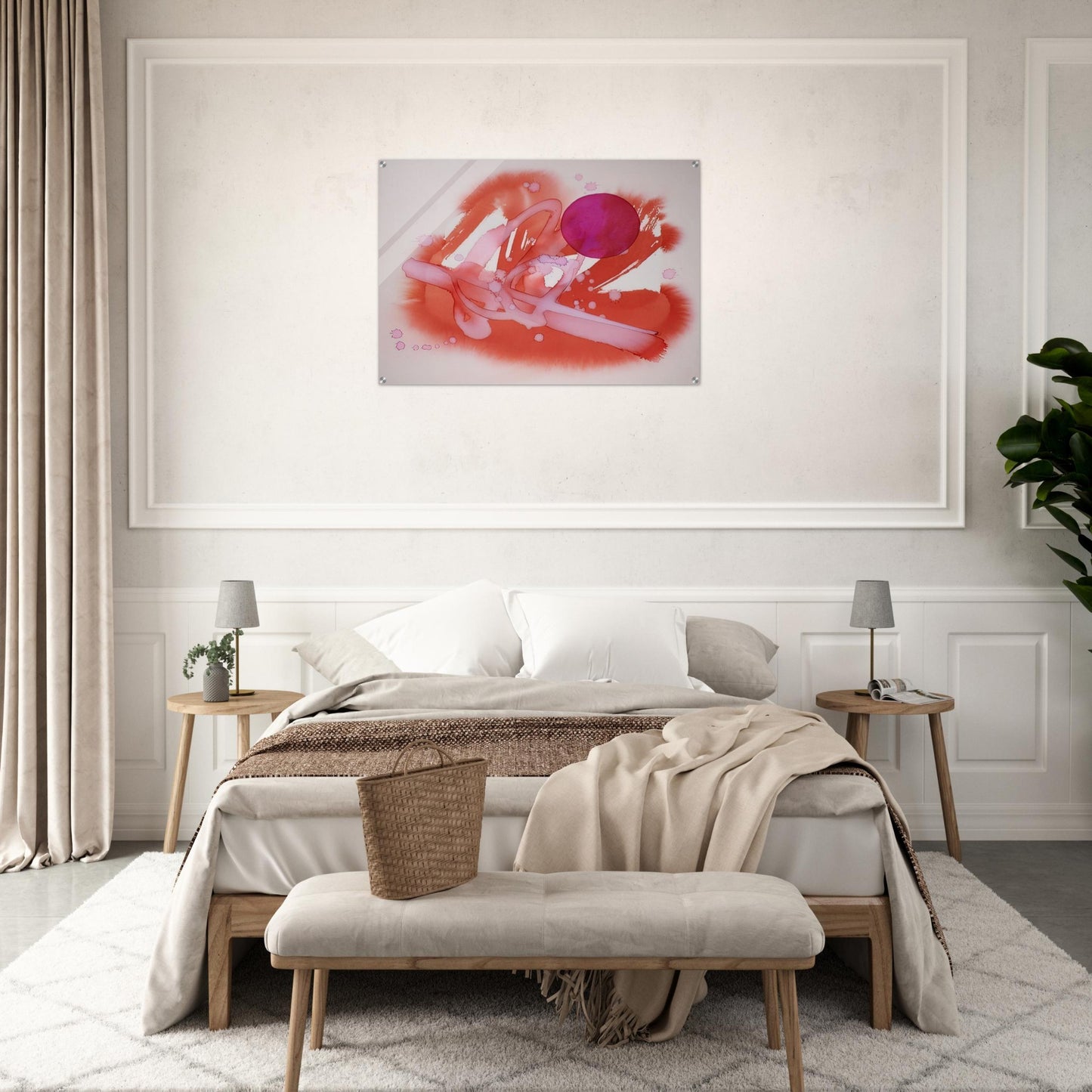 UNTITLED PURPLE AND RED - Luis Feito Acrylic Print - 70x100 cm / 28x40″ inches | Luis Feito Wall Art | Luis Feito Prints