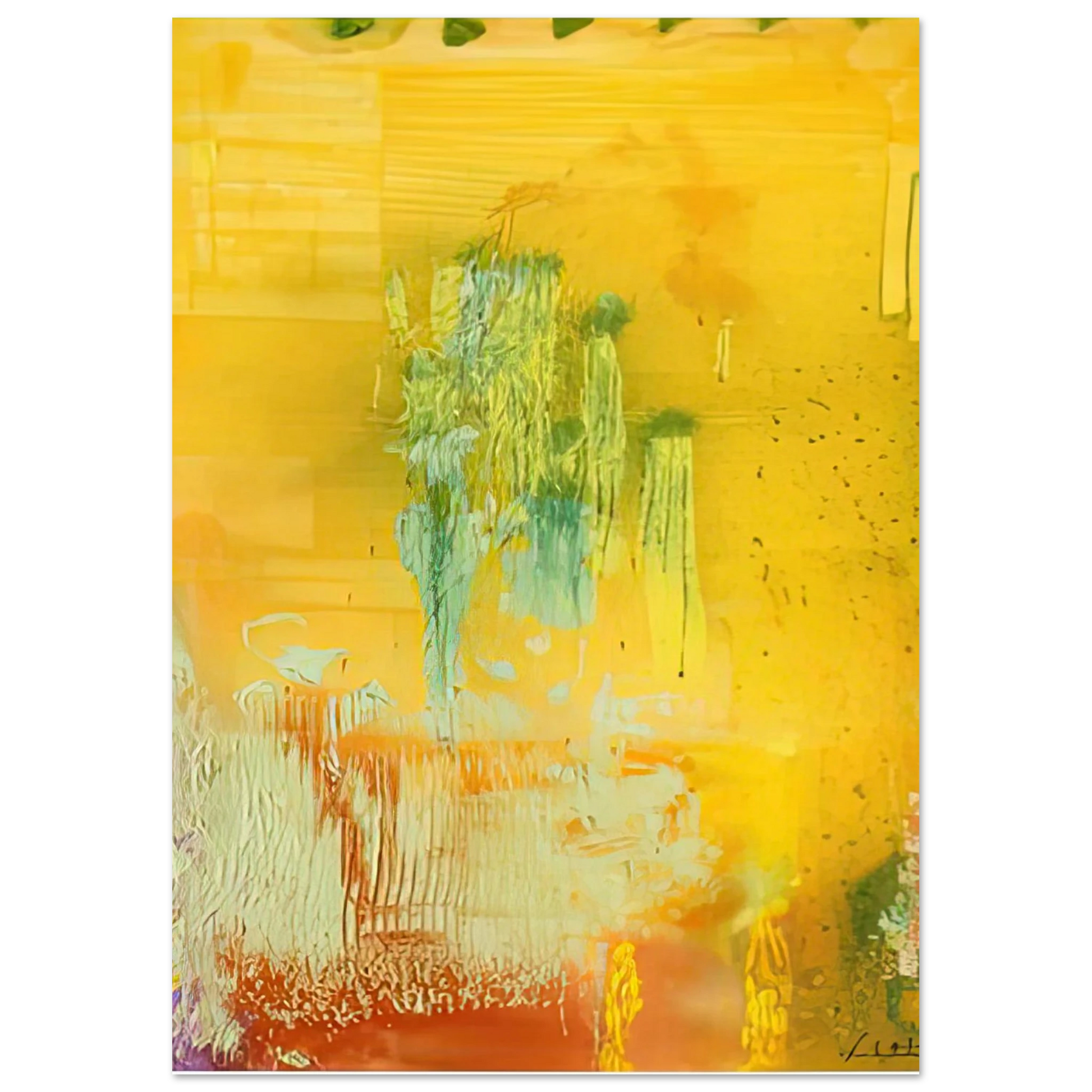Helen Frankenthaler - Aspens, 1991- Wall Art - 30x40 cm / 12x16 inches - Premium Wooden Framed Poster With Fine Art Paper - Wood frame