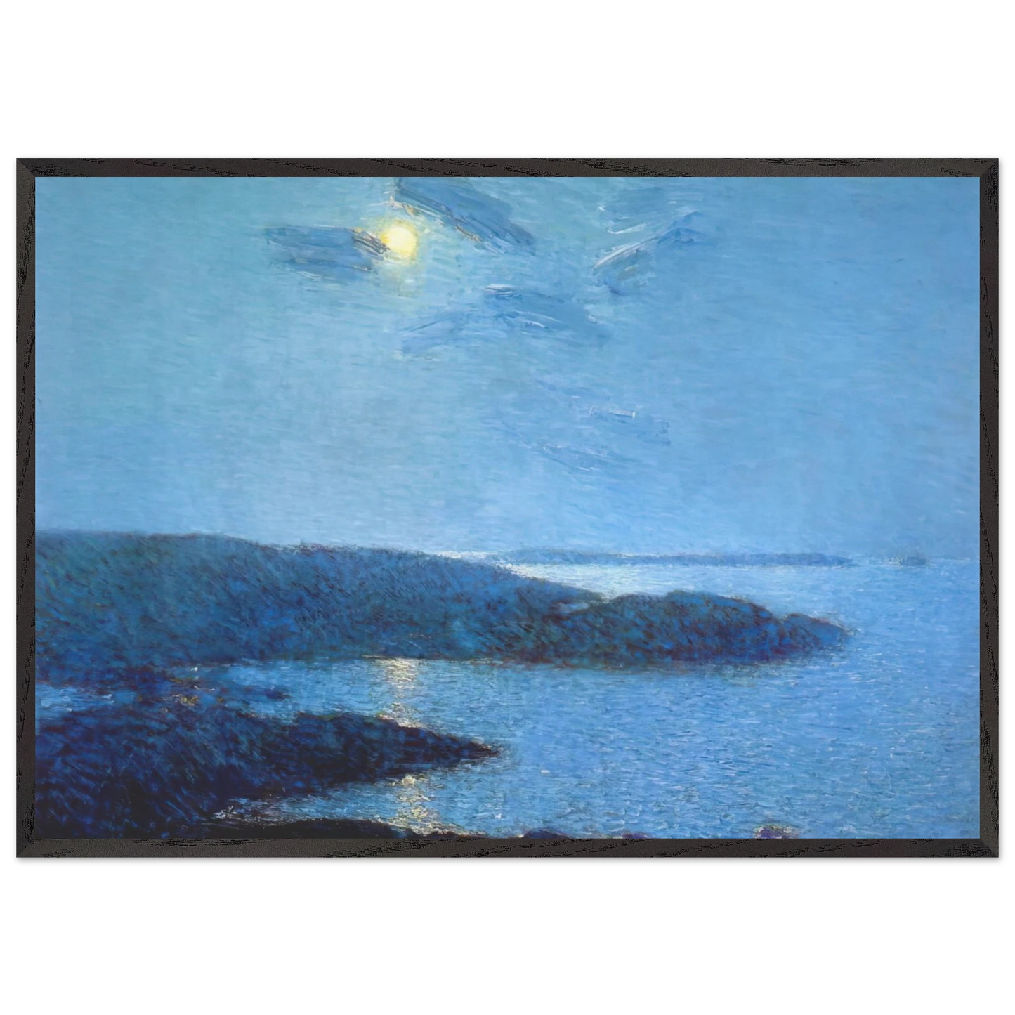 Moonlight N4 - Childe Hassam Framed Art Print – Black Wooden Frame - Default Title - -Framed Art Print