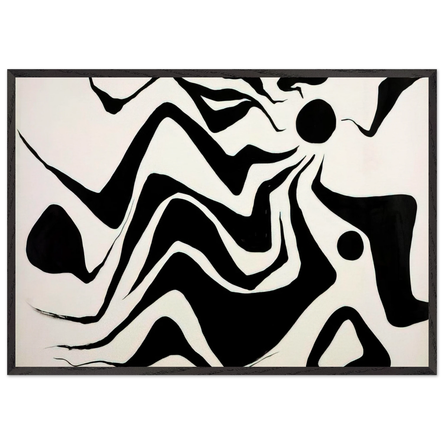 BLACK SUN 1953 - Alexander Calder Framed Art Print – Black Wooden Frame - Default Title - -Framed Art Print