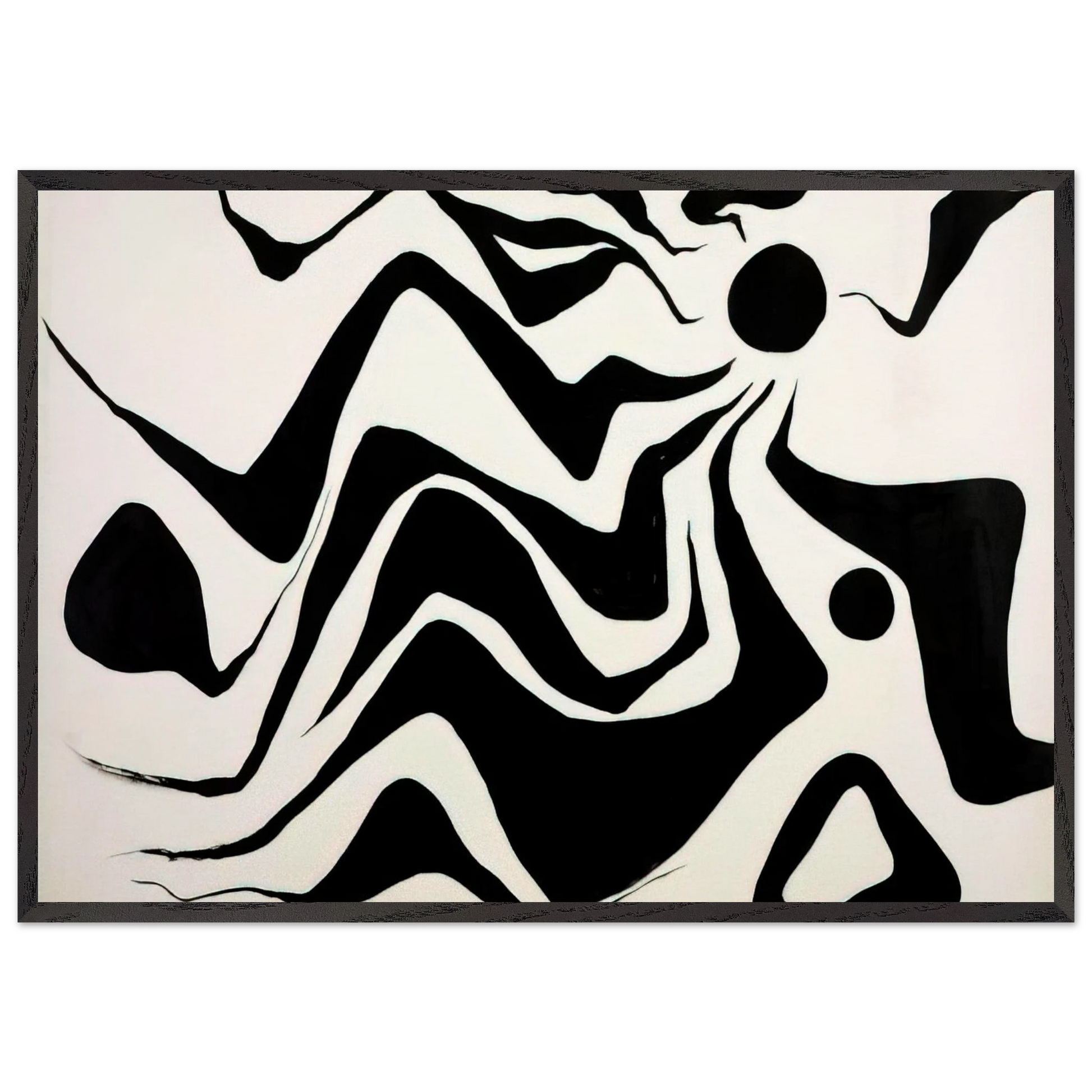 BLACK SUN 1953 - Alexander Calder Framed Art Print – Black Wooden Frame - Default Title - -Framed Art Print