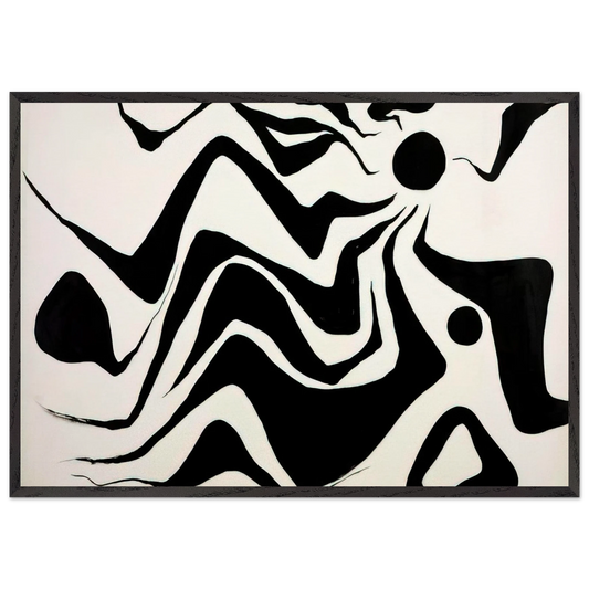 BLACK SUN 1953 - Alexander Calder Framed Art Print – Black Wooden Frame - Default Title - -Framed Art Print