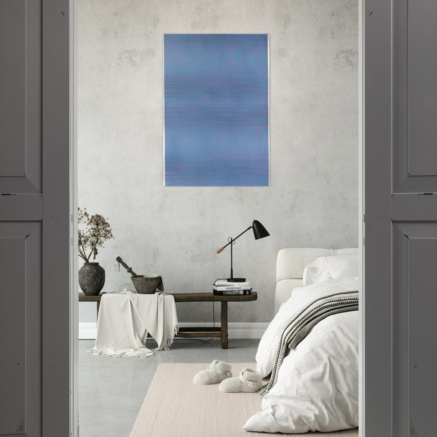 Azzurro turchese - 1964 - Carla Accardi Brushed Aluminum Print - 70x100 cm / 28x40 inches | Carla Accardi Aluminum Print | Carla Accardi Prints