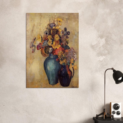 FLOWERS 1 - Odilon Redon Brushed Aluminum Print - 70x100 cm / 28x40 inches | Odilon Redon Aluminum Print | Odilon Redon Prints
