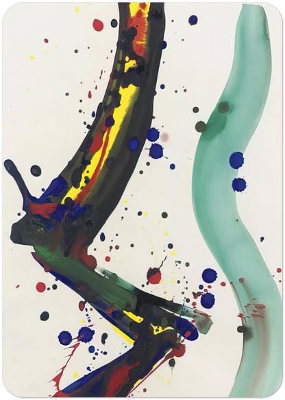 Drawing for Sculpture SF65-010 By Sam Francis Pack of 10 Post Cards | Sam Francis Post Cards | A6 (10.5 x 14.8 cm) - 4.1 x 5.8 inches