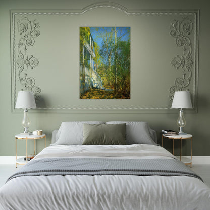 Summer at Cos Cob - Childe Hassam Brushed Aluminum Print - 70x100 cm / 28x40 inches | Childe Hassam Aluminum Print | Childe Hassam Prints