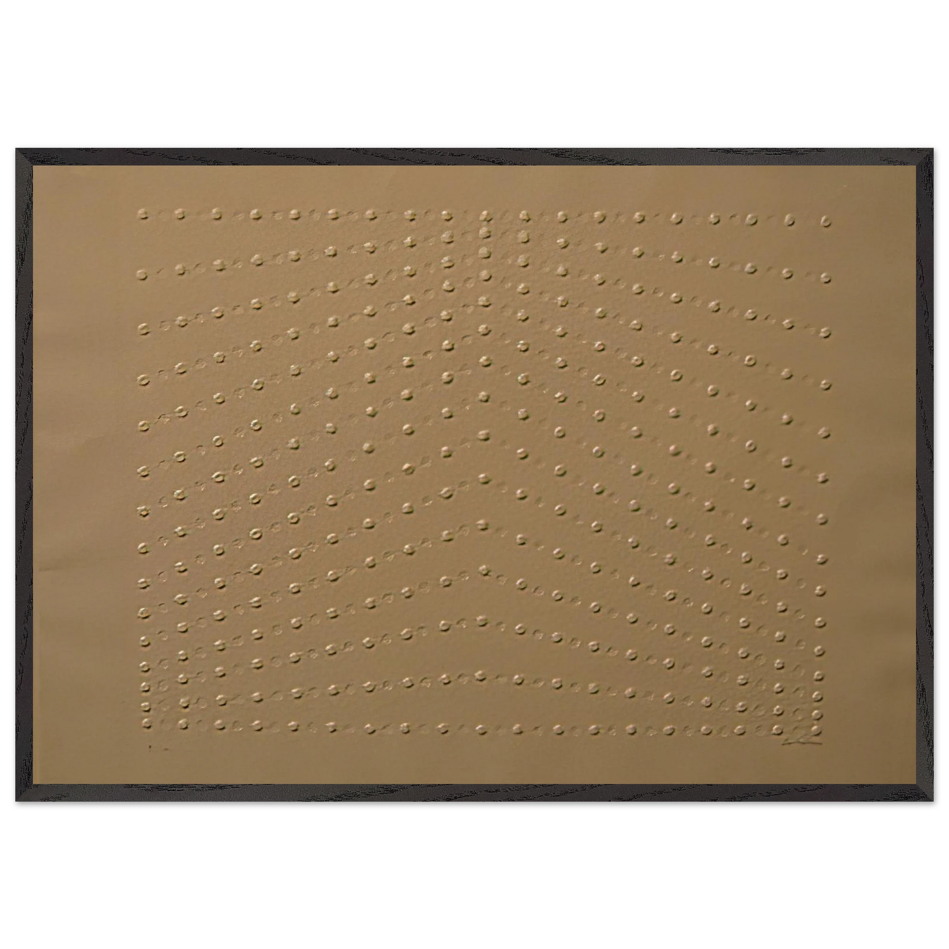 Superficie bianca - 1969 - Enrico Castellani Framed Art Print – Black Wooden Frame - Default Title - -Framed Art Print