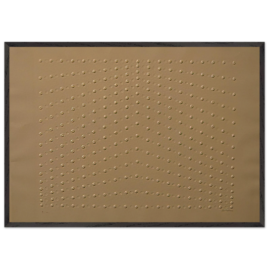 Superficie bianca - 1969 - Enrico Castellani Framed Art Print – Black Wooden Frame - Default Title - -Framed Art Print