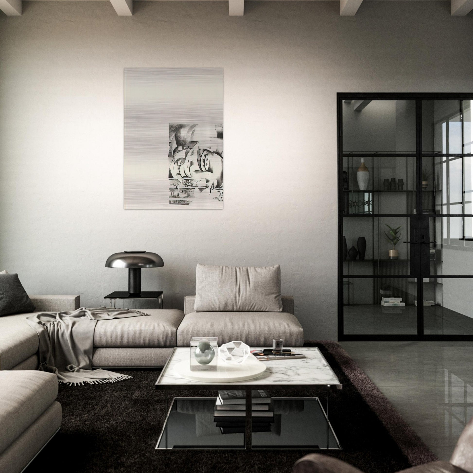 ELEVENTH STONE 1970 - Lee Bontecou Brushed Aluminum Print - 70x100 cm / 28x40 inches | Lee Bontecou Aluminum Print | Lee Bontecou Prints