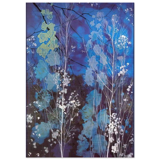 Delphinium - Eyvind Earle Brushed Aluminum Print - 70x100 cm / 28x40 inches | Eyvind Earle Aluminum Print | Eyvind Earle Prints