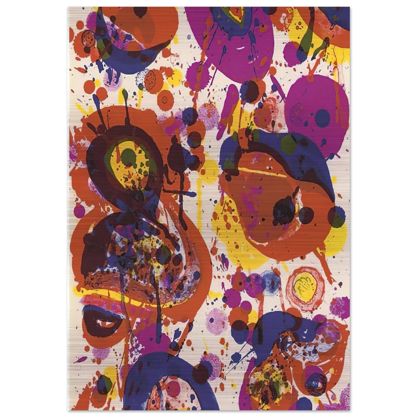 Untitled  from Pasadena Box   Lembark L57  - Sam Francis Brushed Aluminum Print - 70x100 cm / 28x40 inches | Sam Francis Aluminum Print | Sam Francis Prints