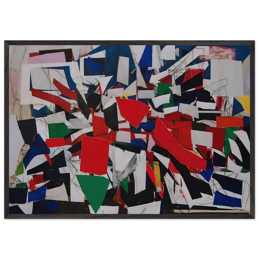 Struggle - 1967 - Robert Goodnough Framed Art Print – Black Wooden Frame - Default Title - -Framed Art Print