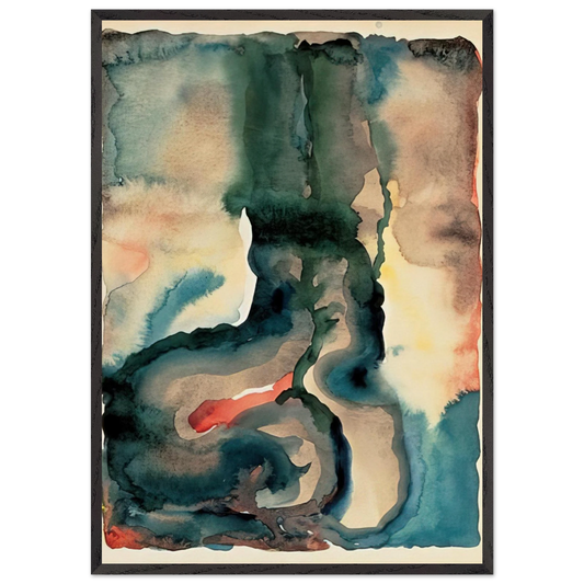 Portrait No III - Georgia OKeeffe 70x100 cm / 28x40 inches Framed Art Print – Black Wooden Frame