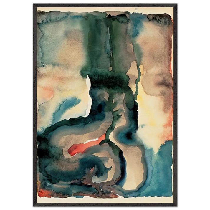 Portrait No III - Georgia OKeeffe 70x100 cm / 28x40 inches Framed Art Print – Black Wooden Frame