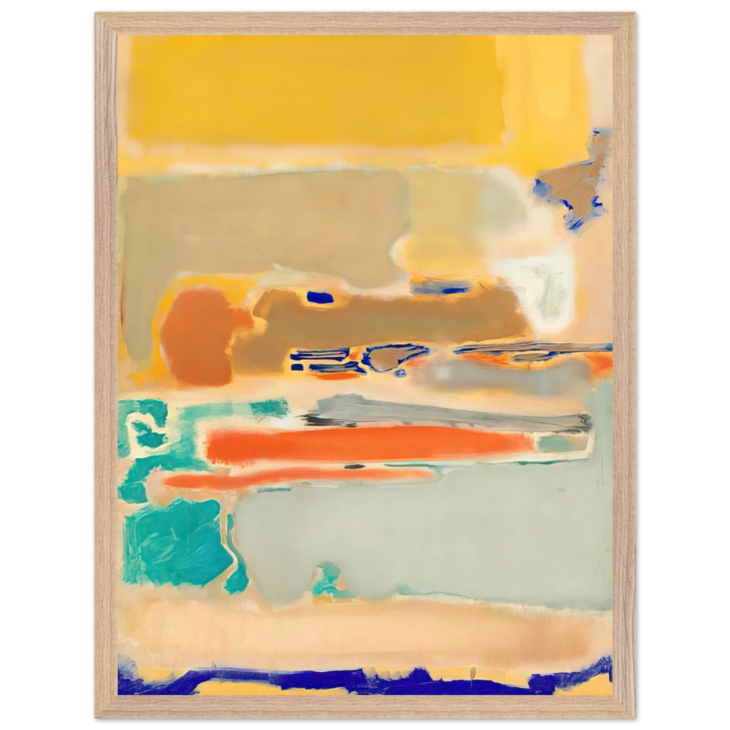 Mark Rothko - Multiform - 1948 Wall Art - 21x29.7 cm / 8x12" - Premium Wooden Framed Poster With Fine Art Paper - Black frame