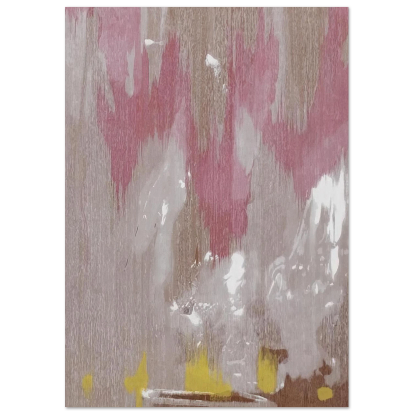 Helen Frankenthaler - Tales of Genji IV - 1998 Wall art - 28x43  cm / XL (11x17 inches) - Premium Wooden Framed Poster With Fine Art Paper - White frame