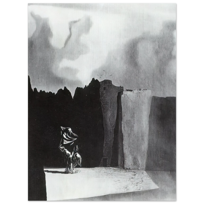 Salvador Dali - WEST SIDE OF THE ISLE OF THE DEAD  75x100 cm / 30x40inches Fine Art Poster