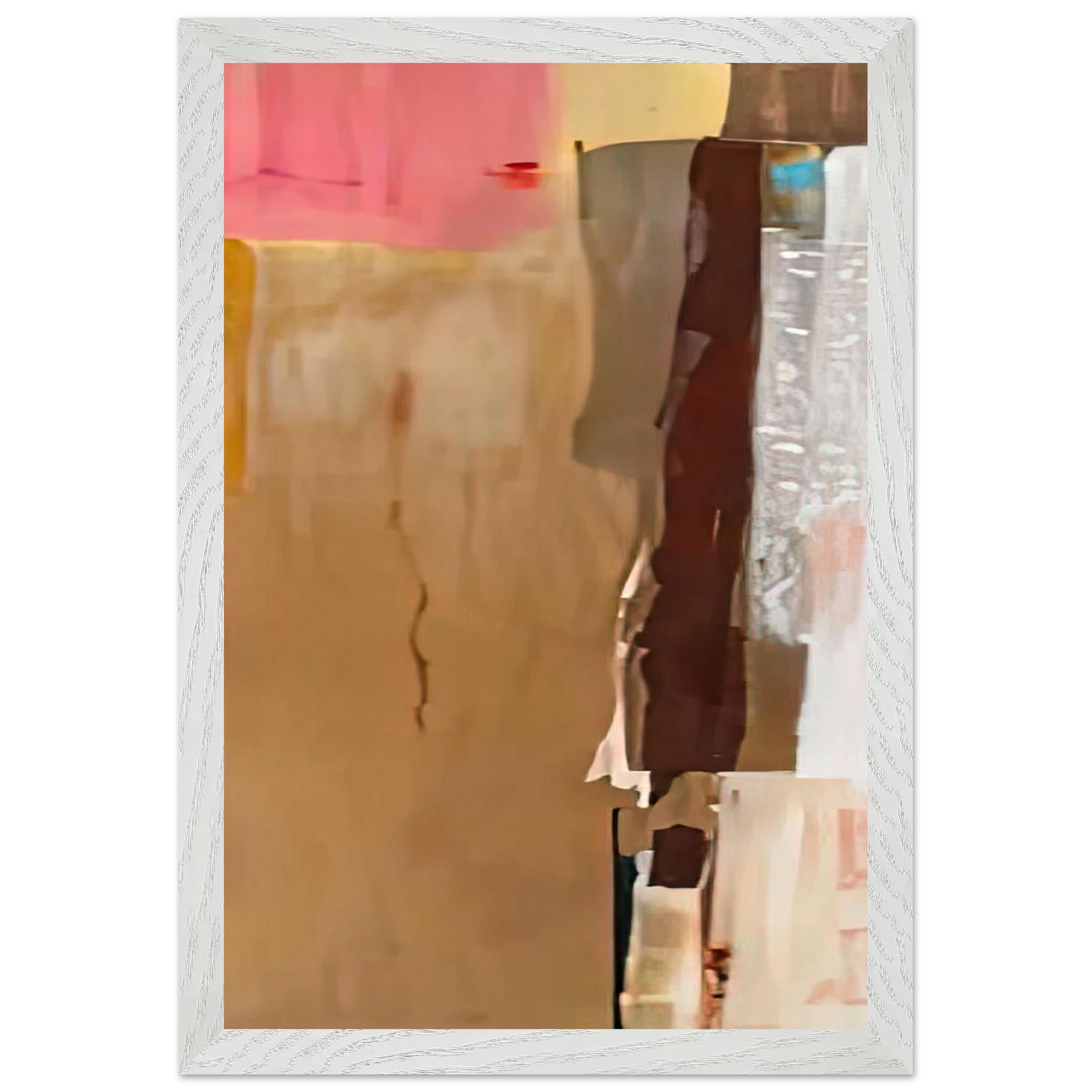 Helen Frankenthaler - Bistre I, 1976- Wall Art - 60x80 cm / 24x32 inches - Premium Wooden Framed Poster With Fine Art Paper - White frame