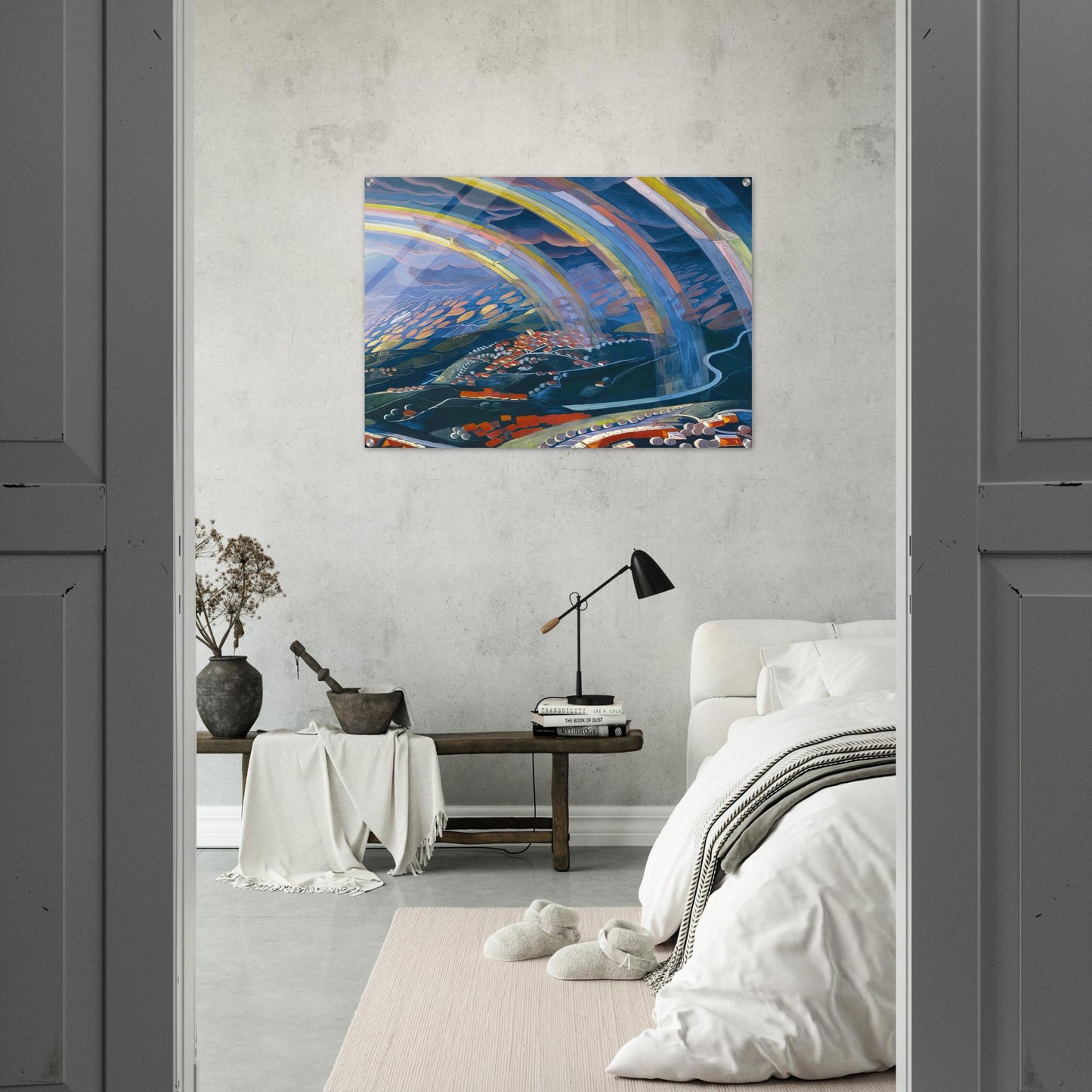 The Miracle of Light While Flying - 1931 - Gerardo Dottori Acrylic Print - 70x100 cm / 28x40″ inches | Gerardo Dottori Wall Art | Gerardo Dottori Prints