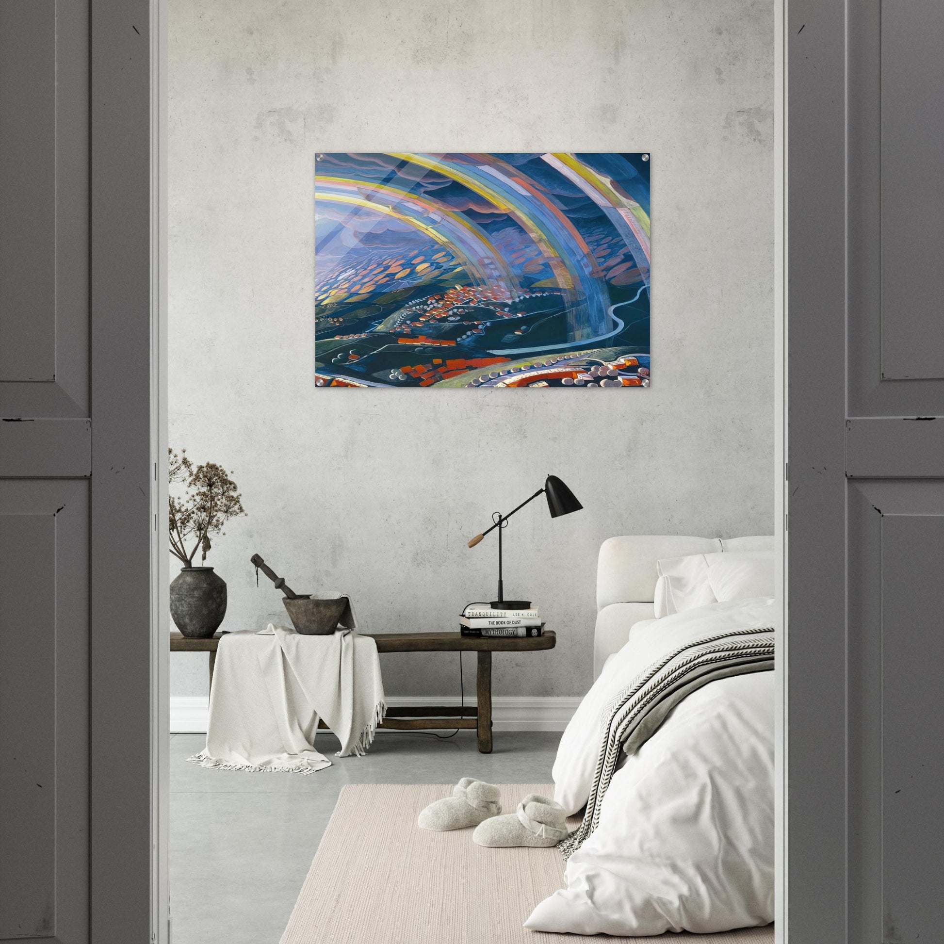 The Miracle of Light While Flying - 1931 - Gerardo Dottori Acrylic Print - 70x100 cm / 28x40″ inches | Gerardo Dottori Wall Art | Gerardo Dottori Prints