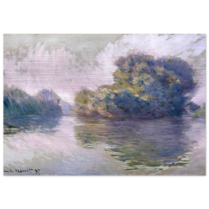 Islands at Port-Villez - claude monet Brushed Aluminum Print - 70x100 cm / 28x40 inches | claude monet Aluminum Print | claude monet Prints