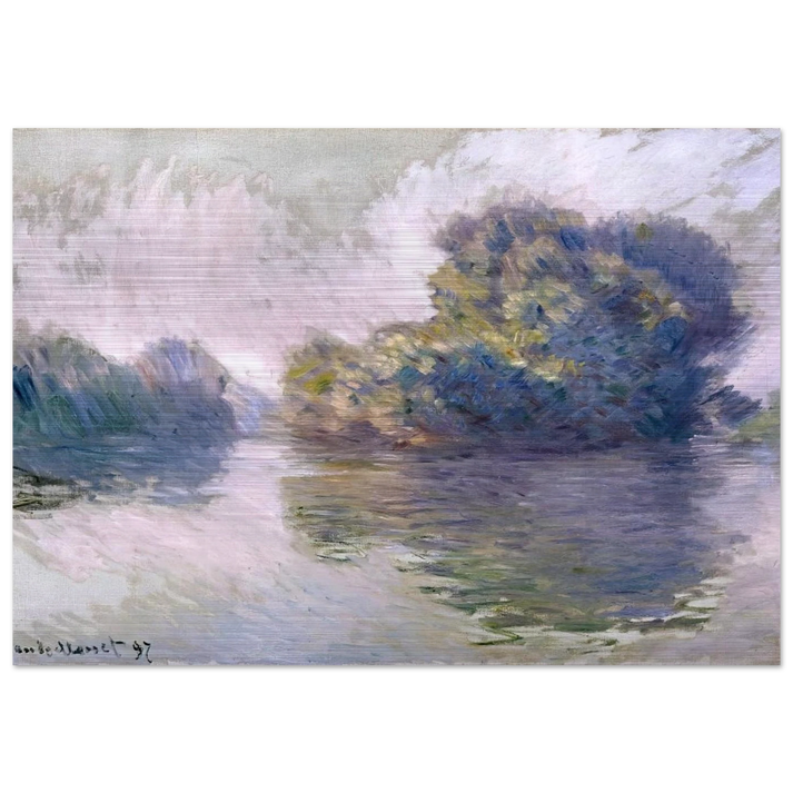 Islands at Port-Villez - claude monet Brushed Aluminum Print - 70x100 cm / 28x40 inches | claude monet Aluminum Print | claude monet Prints
