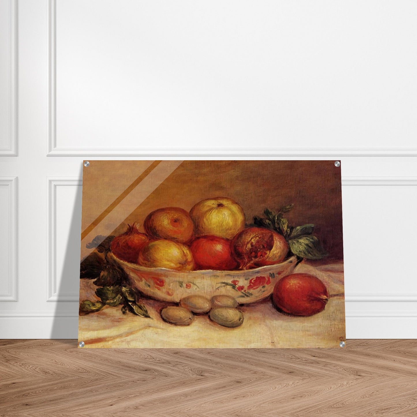 Still Life with Pomegranates - Pierre-Auguste Renoir Acrylic Print - 70x100 cm / 28x40″ inches | Pierre-Auguste Renoir Wall Art | Pierre-Auguste Renoir Prints