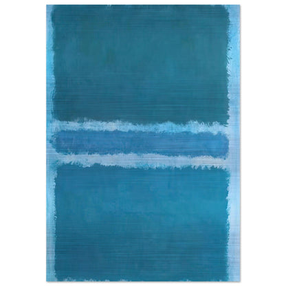 Untitled Blue Divided by Blue - 1966 - Mark Rothko Brushed Aluminum Print - 70x100 cm / 28x40 inches | Mark Rothko Aluminum Print | Mark Rothko Prints