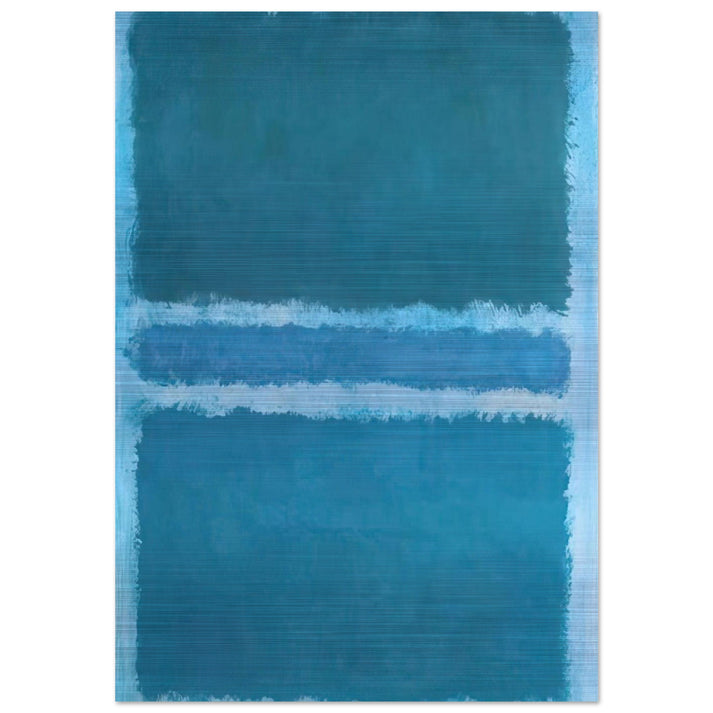 Untitled Blue Divided by Blue - 1966 - Mark Rothko Brushed Aluminum Print - 70x100 cm / 28x40 inches | Mark Rothko Aluminum Print | Mark Rothko Prints