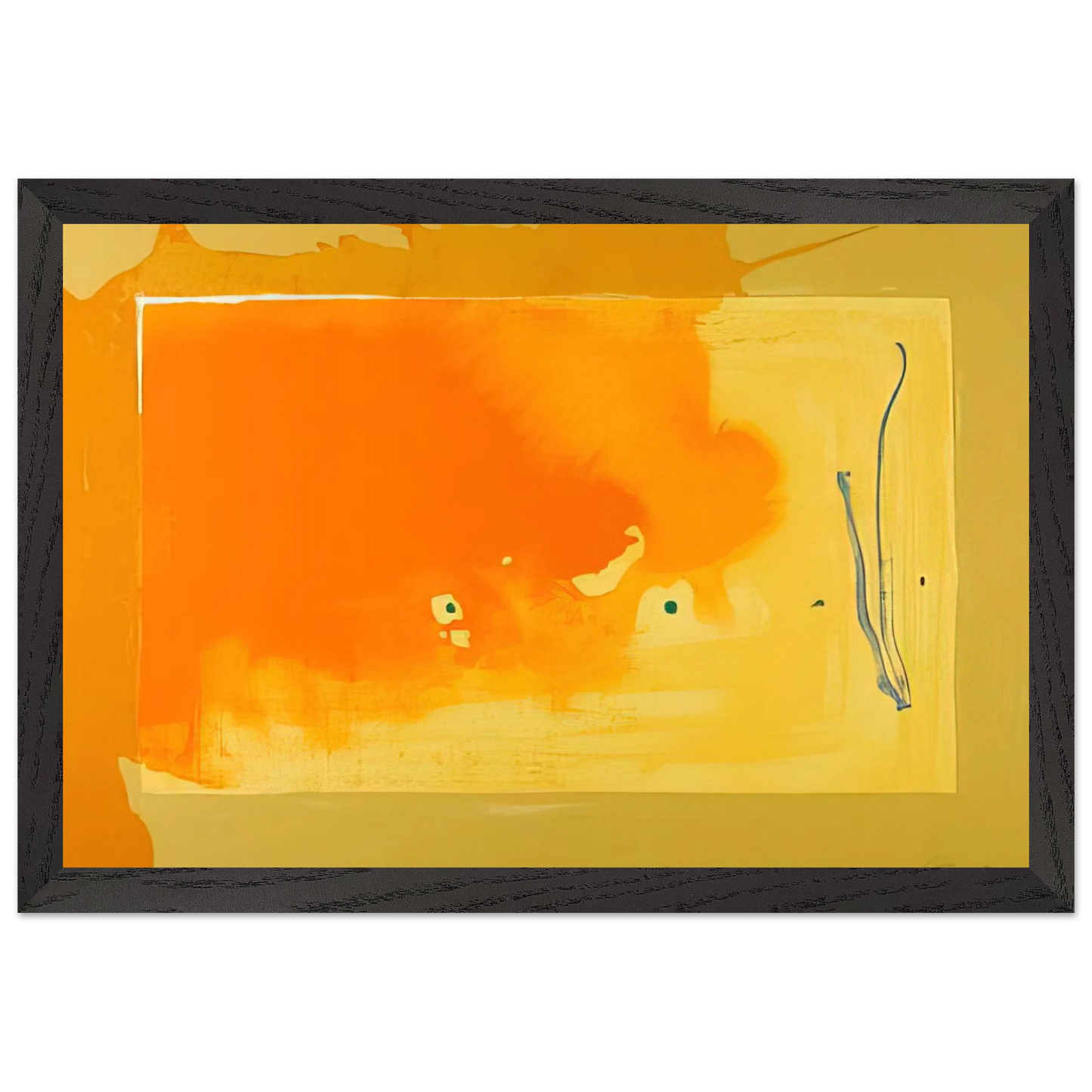 Helen Frankenthaler - Bilbao - 1998 Wall art - 30x45 cm / 12x18 inches - Premium Wooden Framed Poster With Fine Art Paper - White frame