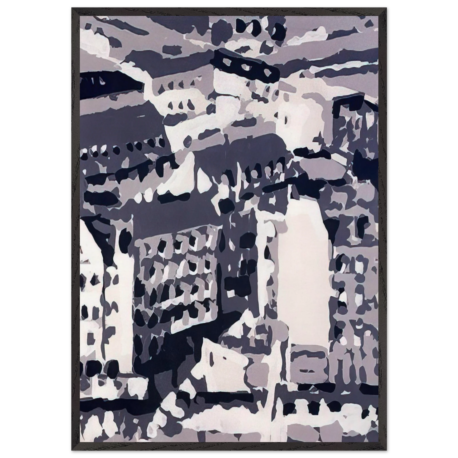 TOWNSCAPE 1969 2 - Gerhard Richter Framed Art Print – Black Wooden Frame - Default Title - -Framed Art Print