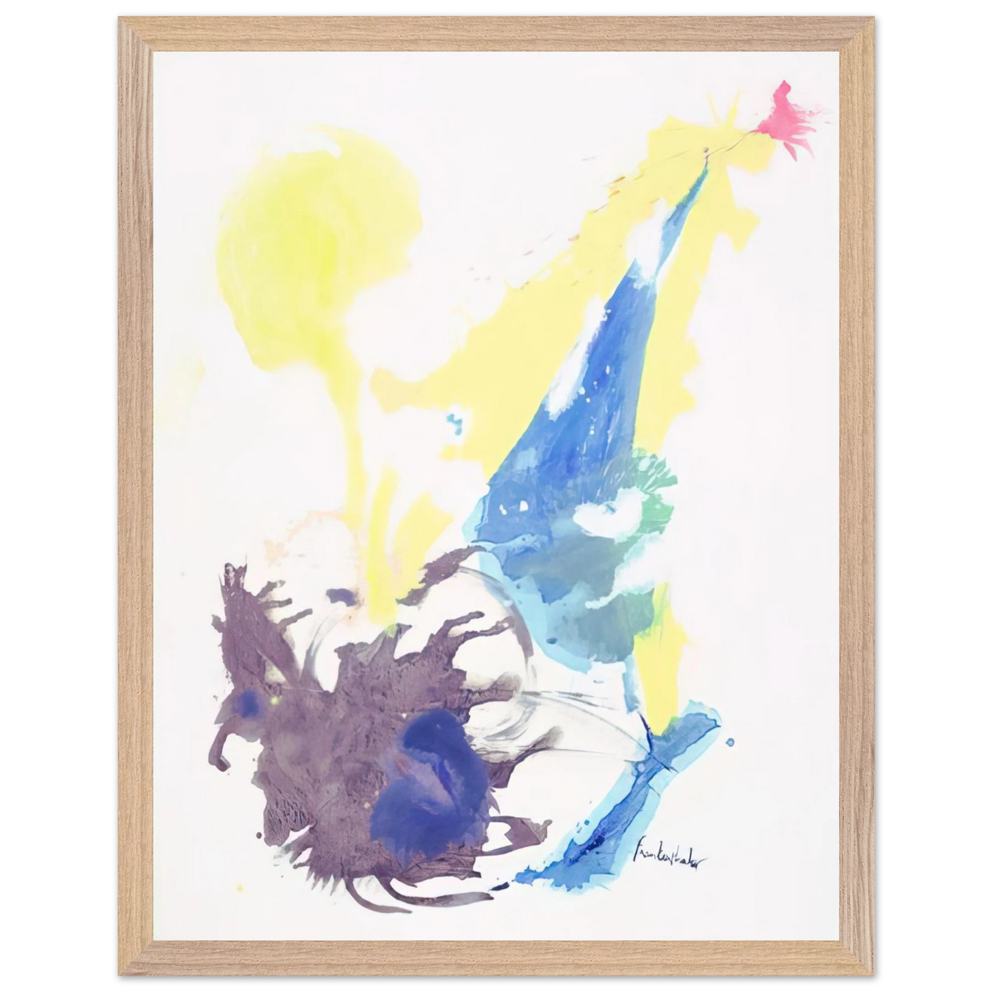 Helen Frankenthaler - Moving Day - 1961 Wall art - 30x45 cm / 12x18 inches - Premium Wooden Framed Poster With Fine Art Paper - Black frame