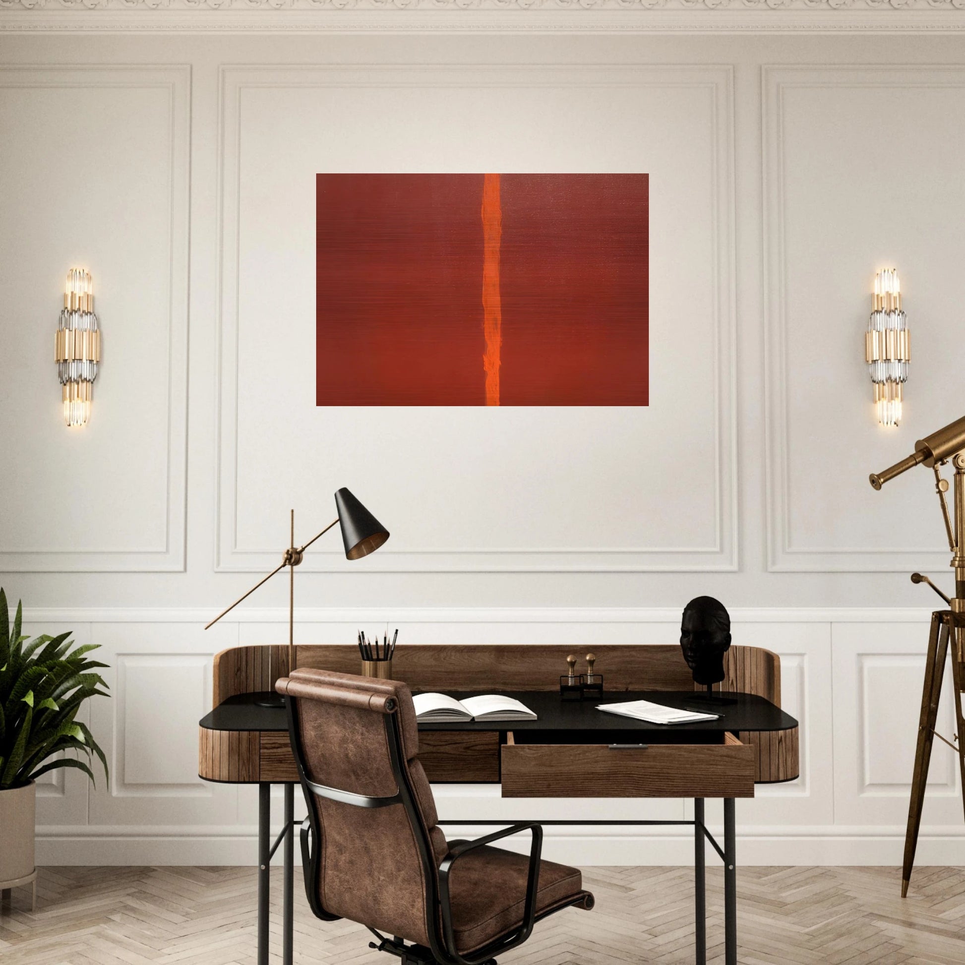 Onement III - Barnett Newman Brushed Aluminum Print - 70x100 cm / 28x40 inches | Barnett Newman Aluminum Print | Barnett Newman Prints