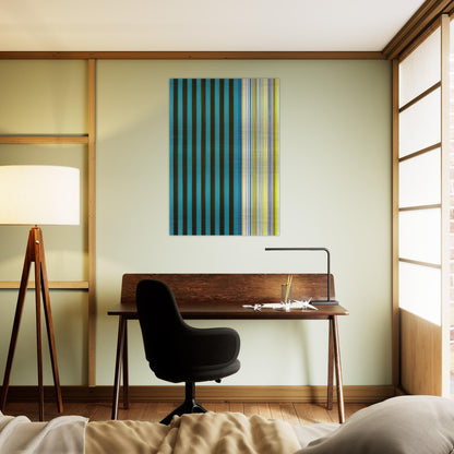 Green Stripes - 1970 - Gene Davis Brushed Aluminum Print - 70x100 cm / 28x40 inches | Gene Davis Aluminum Print | Gene Davis Prints