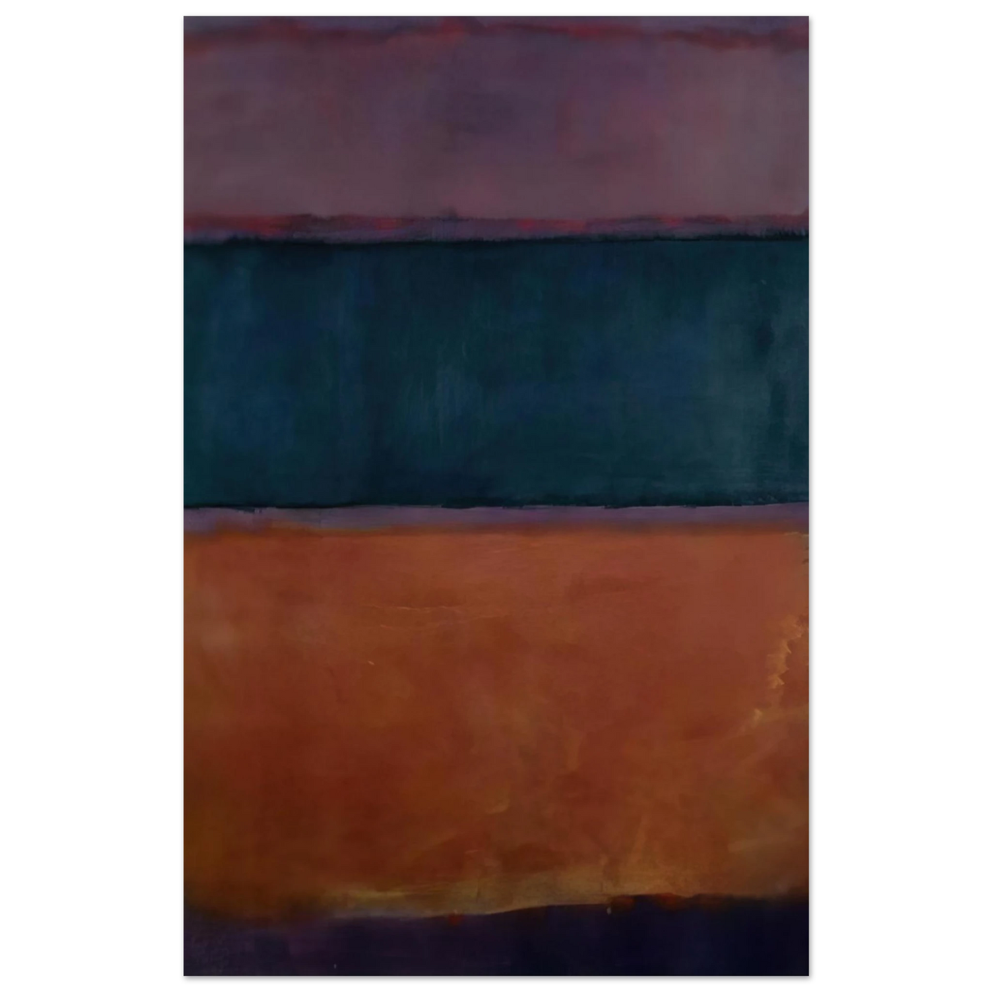 Helen Frankenthaler - Untitled - 1963 Wall art - 21x29.7 cm / 8x12" - Premium Wooden Framed Poster With Fine Art Paper - Wood frame