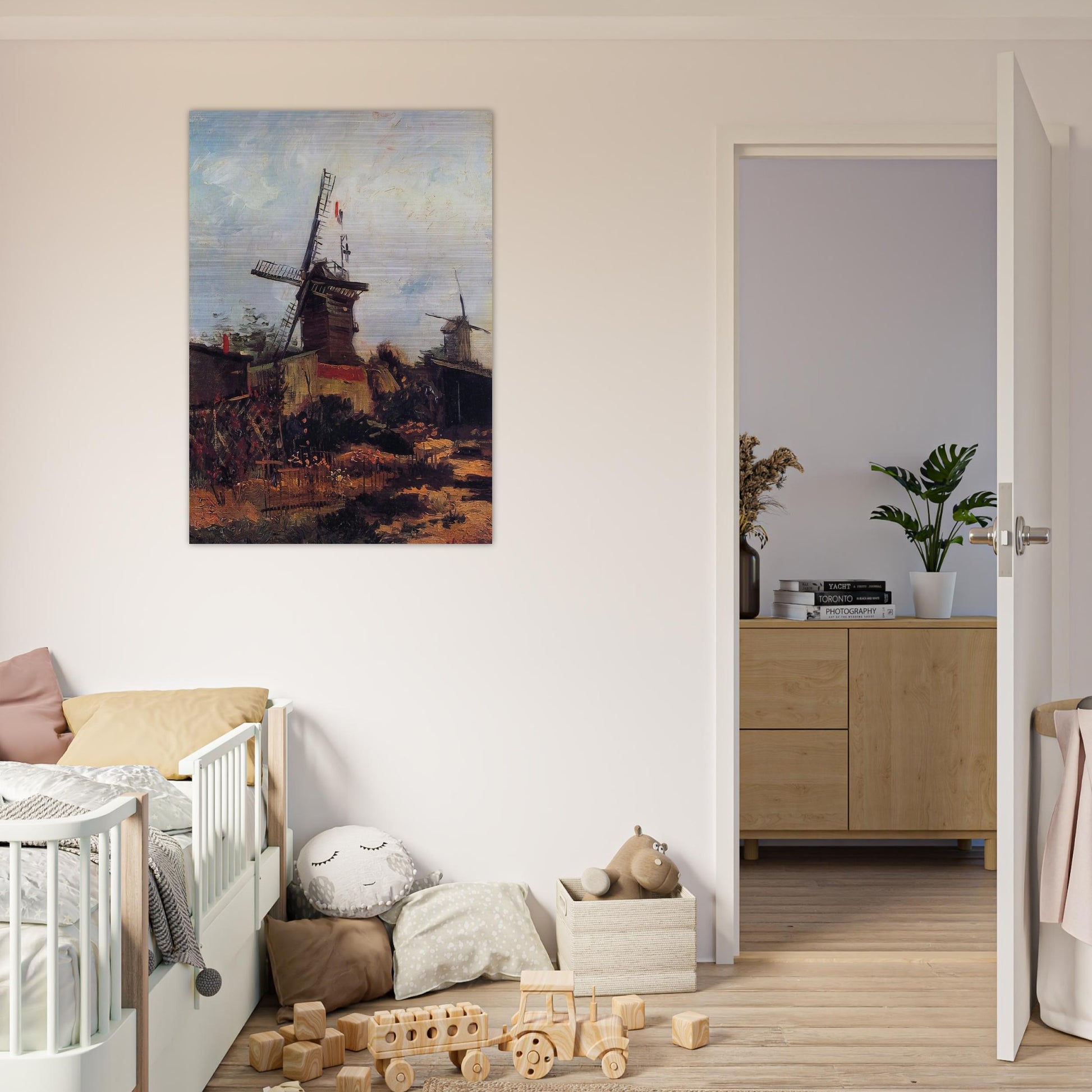 The Mill of Blute End - Vincent van Gogh Brushed Aluminum Print - 70x100 cm / 28x40 inches | Vincent van Gogh Aluminum Print | Vincent van Gogh Prints