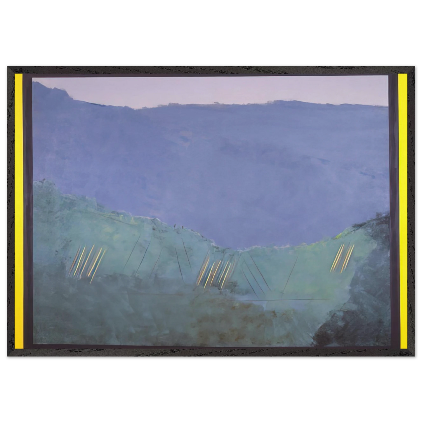 Cheat River - 1968 - Ronnie Landfield Framed Art Print – Black Wooden Frame - Default Title - -Framed Art Print