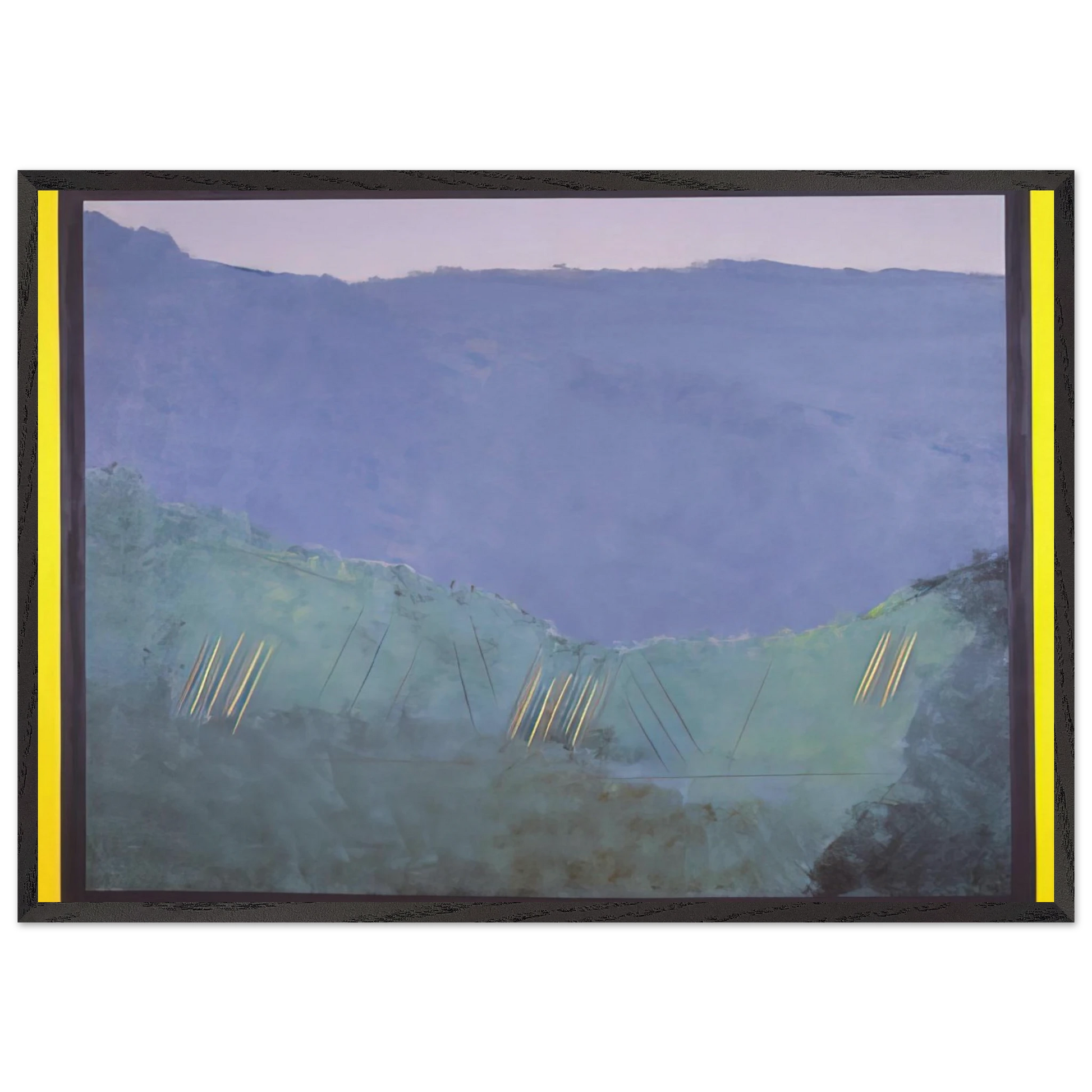 Cheat River - 1968 - Ronnie Landfield Framed Art Print – Black Wooden Frame - Default Title - -Framed Art Print