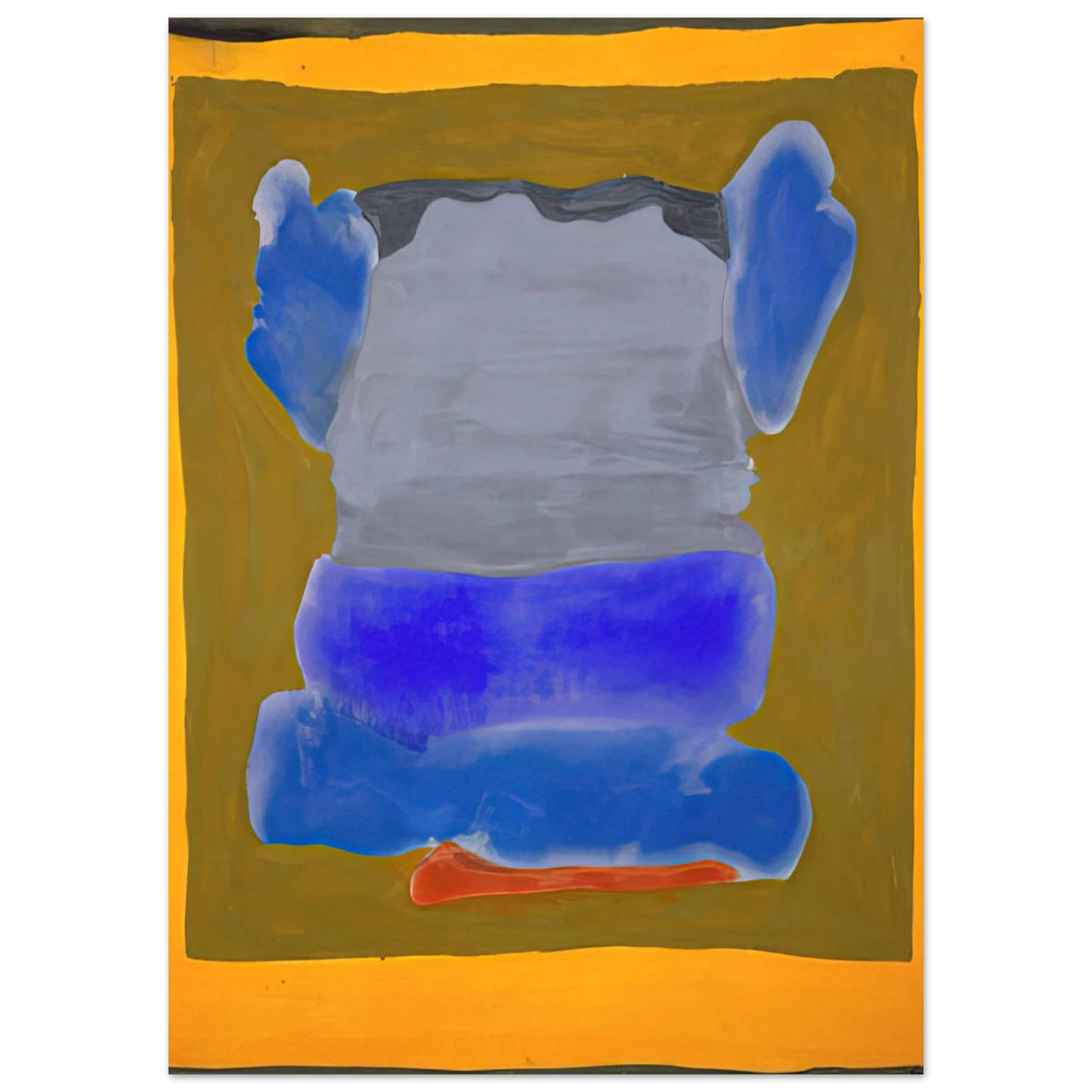Helen Frankenthaler - Buddha s Court - 1964 Wall art - 20x25 cm / 8x10 inches - Premium Wooden Framed Poster With Fine Art Paper - Wood frame